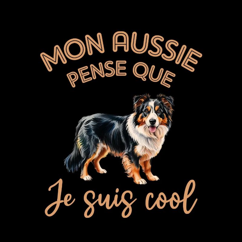 Mon berger australien aussie pense que jsuis cool