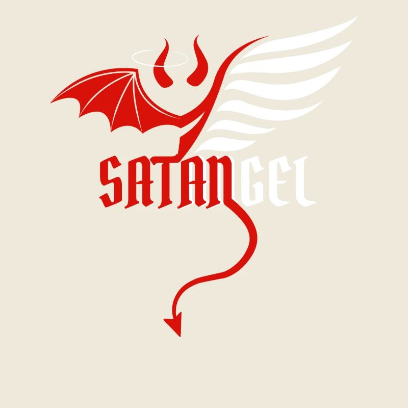 Ange, diable, diable, bien, mal, mal, blague