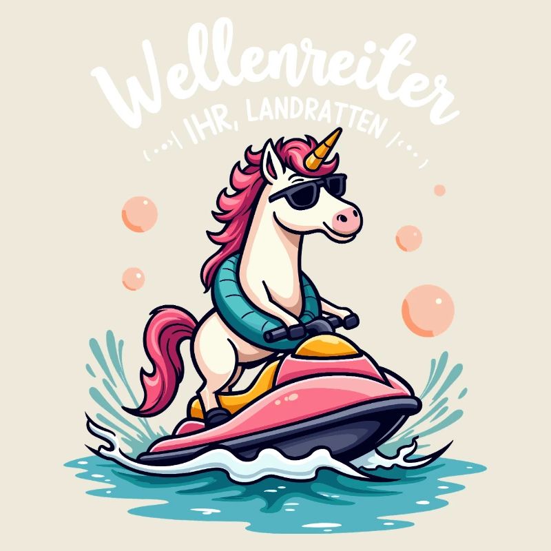 Pink Unicorn Wave Rider