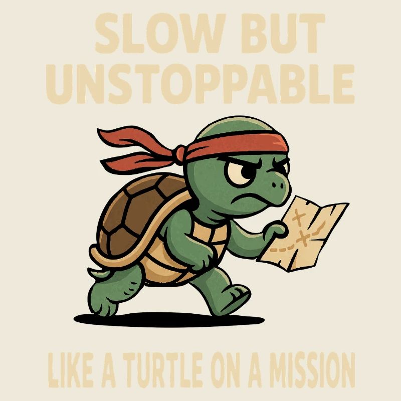Langsam, aber unaufhaltsam Wie eine Schildkröte auf einer Mission