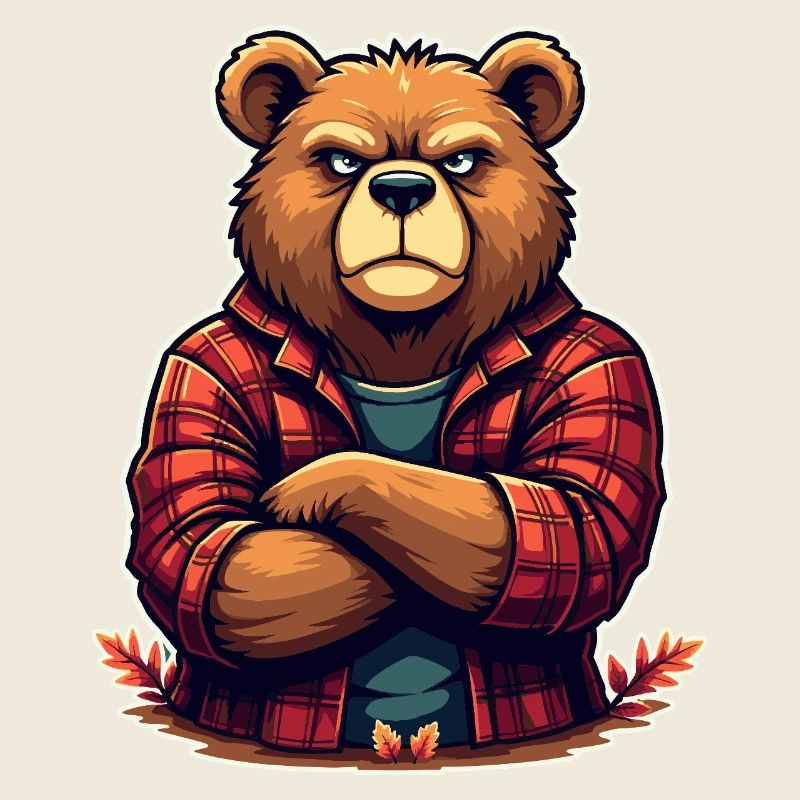 Bear in Plaid Flannel