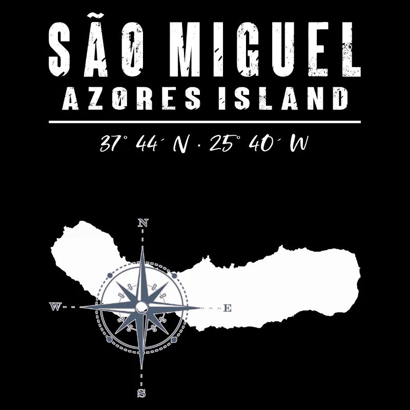 São Miguel Azores Compass Retro