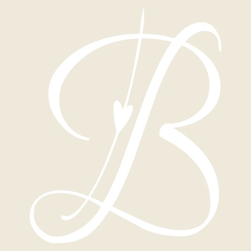 Letter B Initial Alphabet Monogram Pocket Style