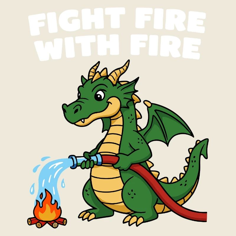 Drachenrettung mit Wasserstrahl