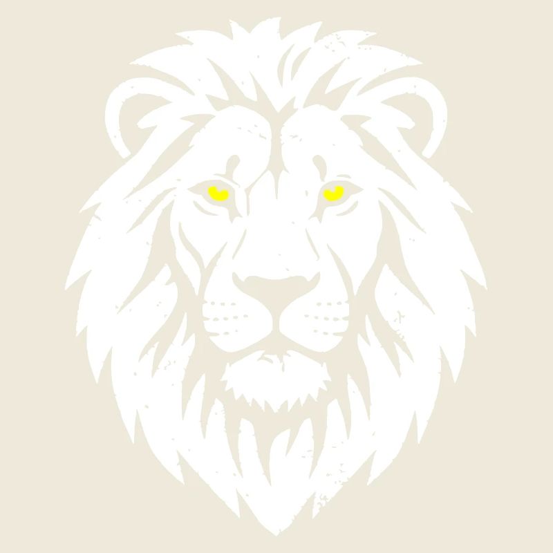 Lion Head Yellow Eyes Predator Vector