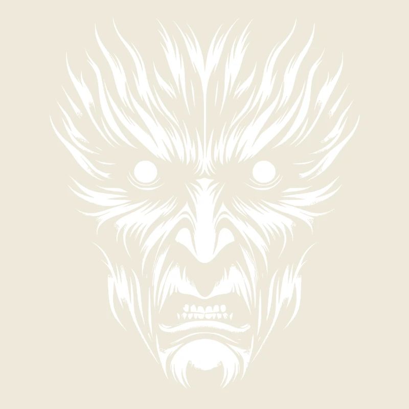 Moon Wolf Face