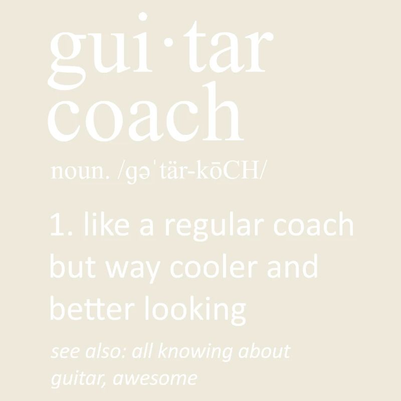 Funny Guitar Coach Definition Music Instructor