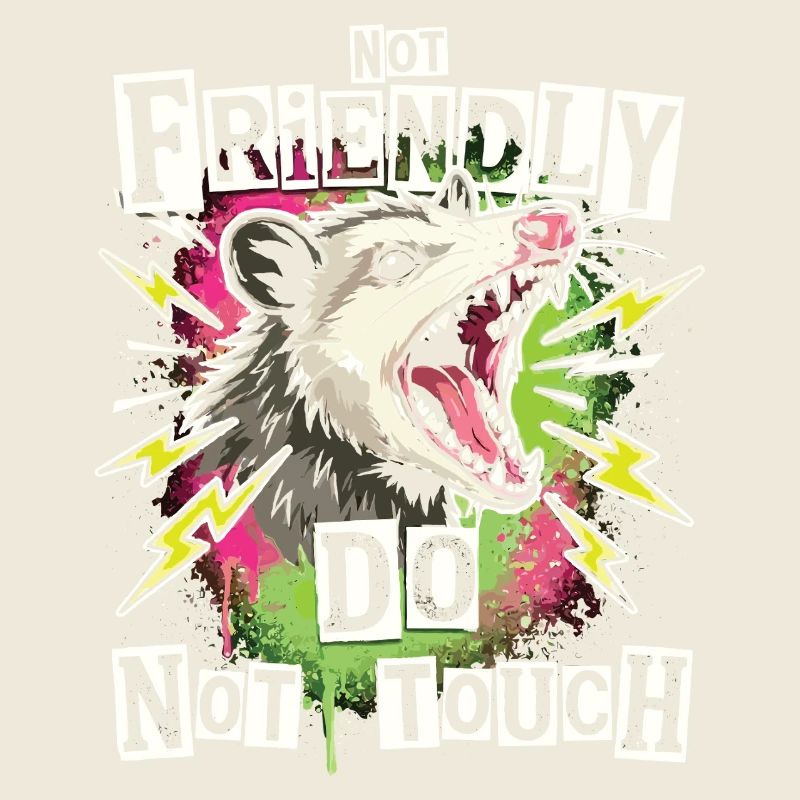 Opossum-Nicht freundlich Lustiges Ironisches Meme