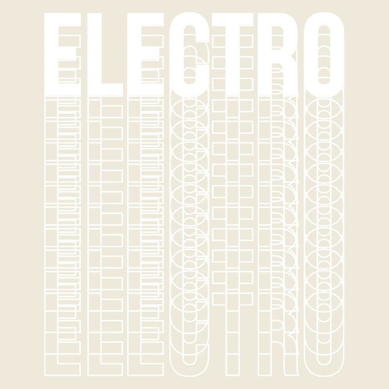 Electro music typography design logo
