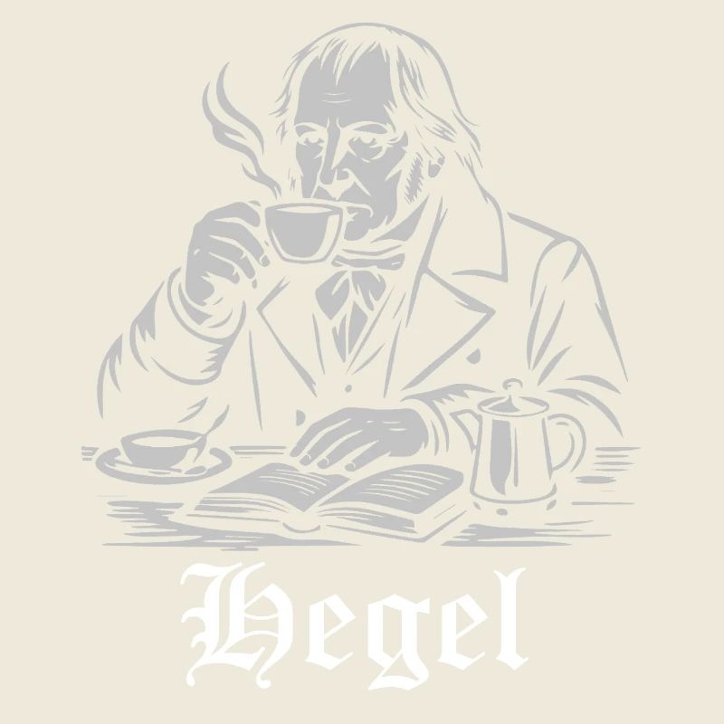 Philosopher Hegel is drinking Coffee