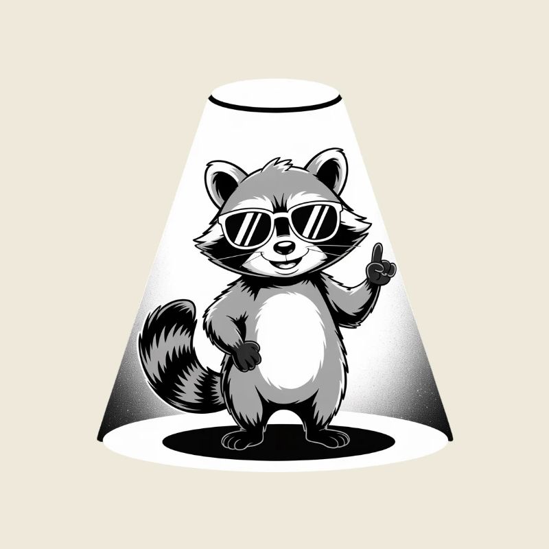 Waschbär Sonnenbrille