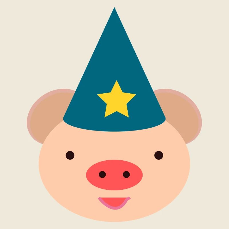 Piggy Magic Hat Cartoon