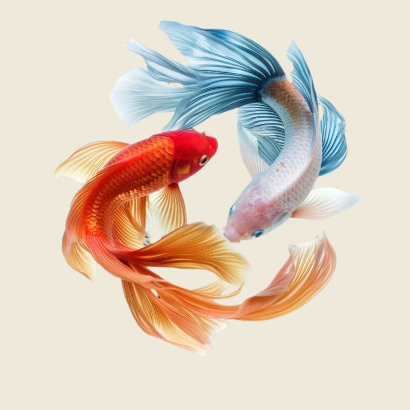 Koi Color Wheel: Goldfish Pair