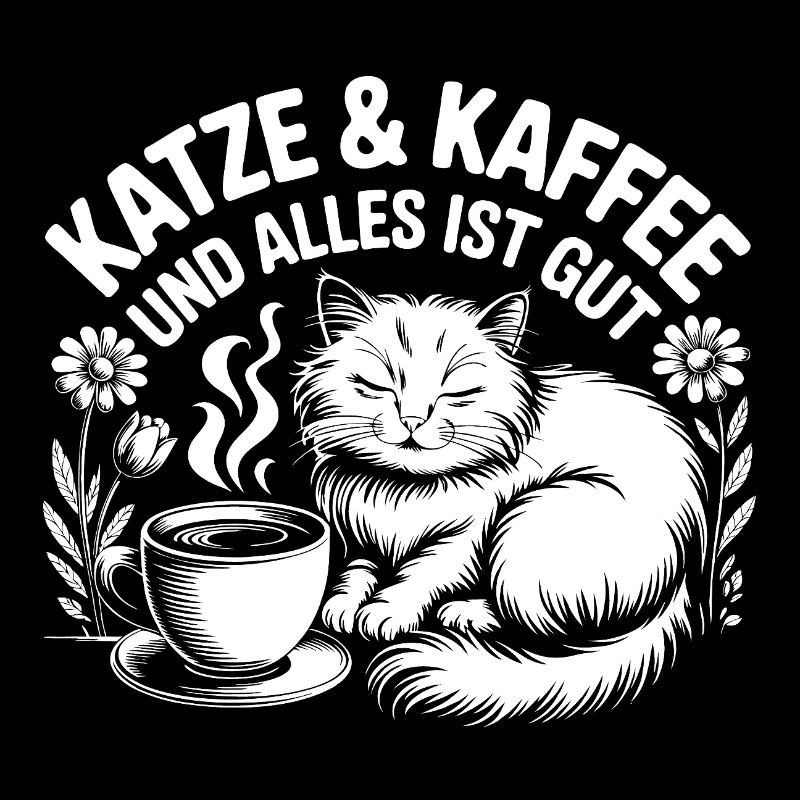 Katze und Kaffee und alles wird gut