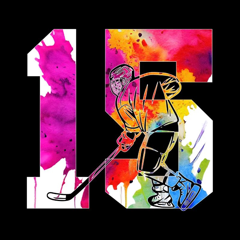 NUMMER 15 EISHOCKEY 15. GEBURTSTAG