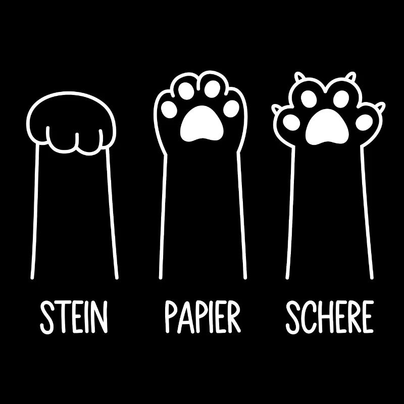 Katzenpfoten Katze Pfote Spiel Stein Papier Schere