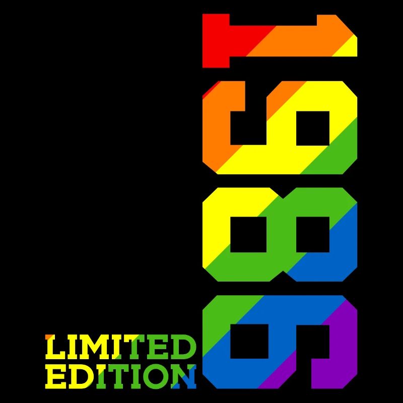 LGBTQ 1986 REGENBOGEN QUEER 39. GEBURTSTAG PRIDE