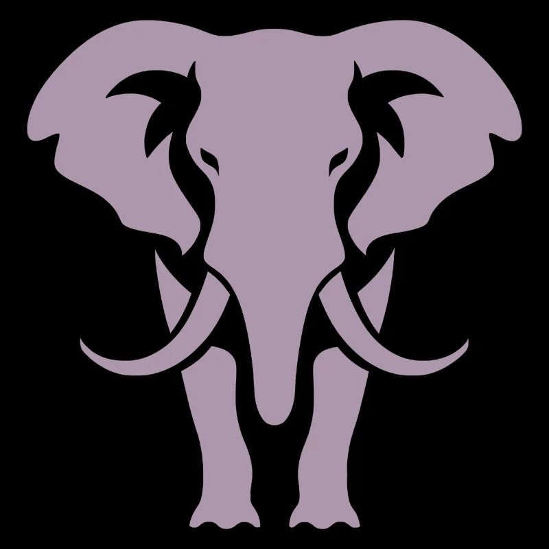 Elephant Silhouette White Logo