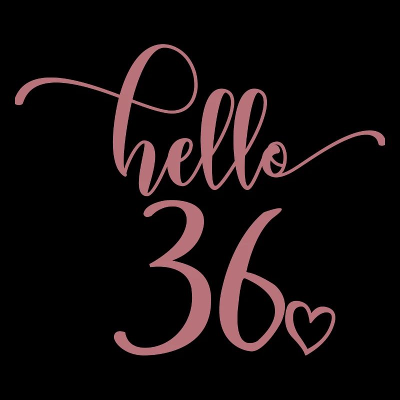 Hello 36 - Mignon cadeau de 36e anniversaire pour femmes
