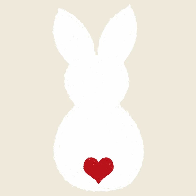 Bunny with Puschel heart / Easter bunny Easter bunny