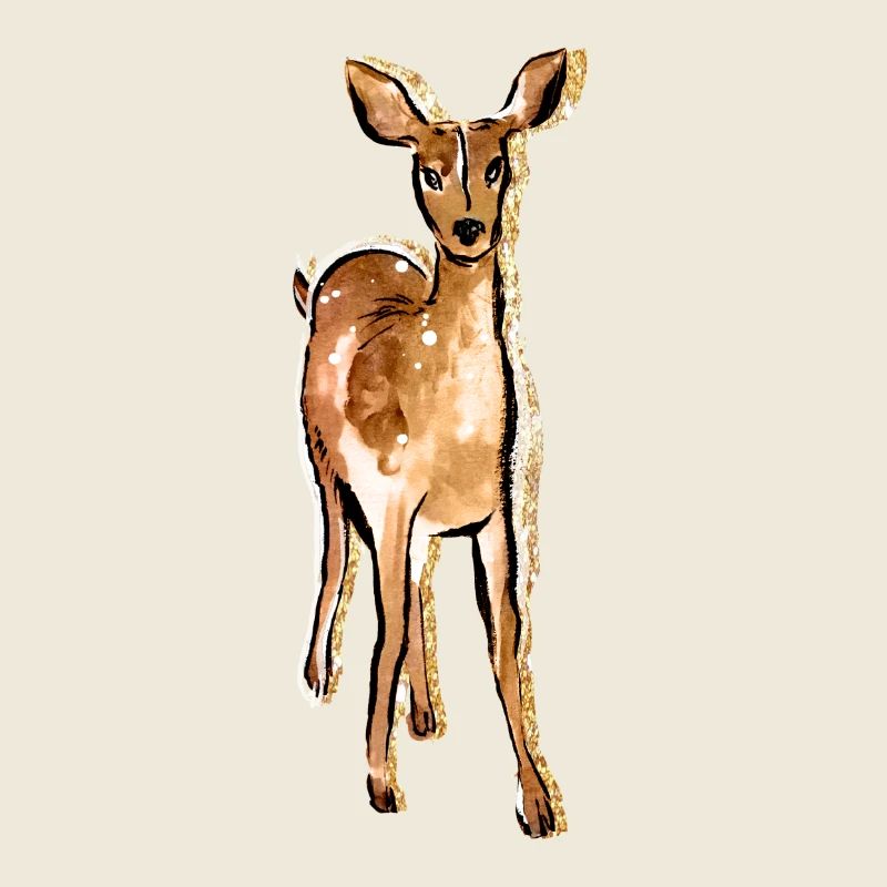 Nette Hand gezeichnete Rotwild