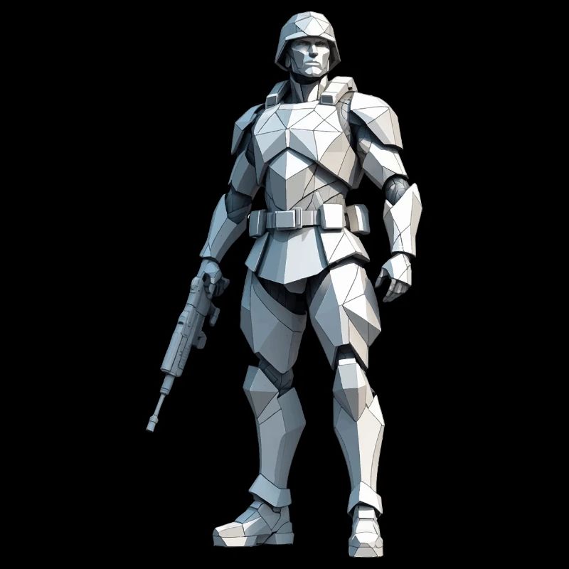 Soldat - Conception de l’armée Low Poly