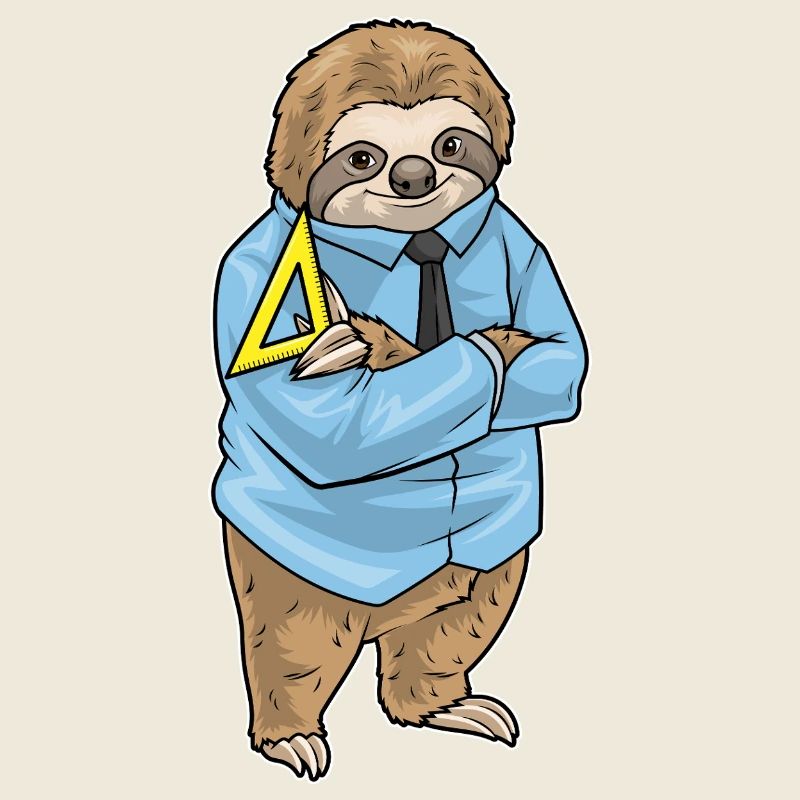 Sloth Math Teacher Triangle