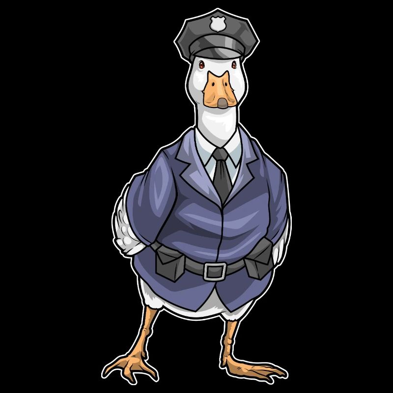 Ente Polizist Polizeimütze Polizei