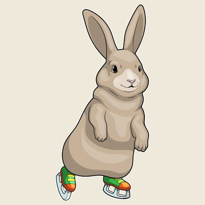 Hase Eislaufen Schlittschuhe