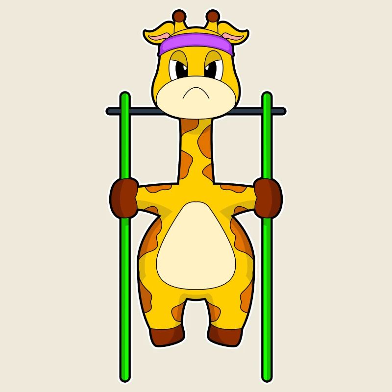 Girafe Bodybuilder Tractions Musculation