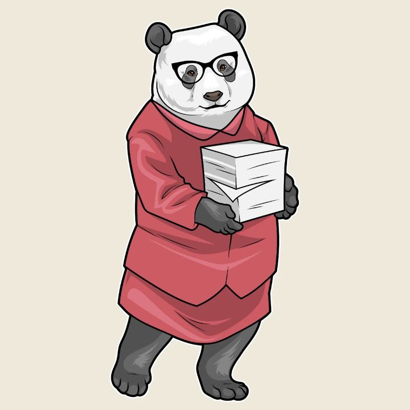 Panda Secretary Paper Stack