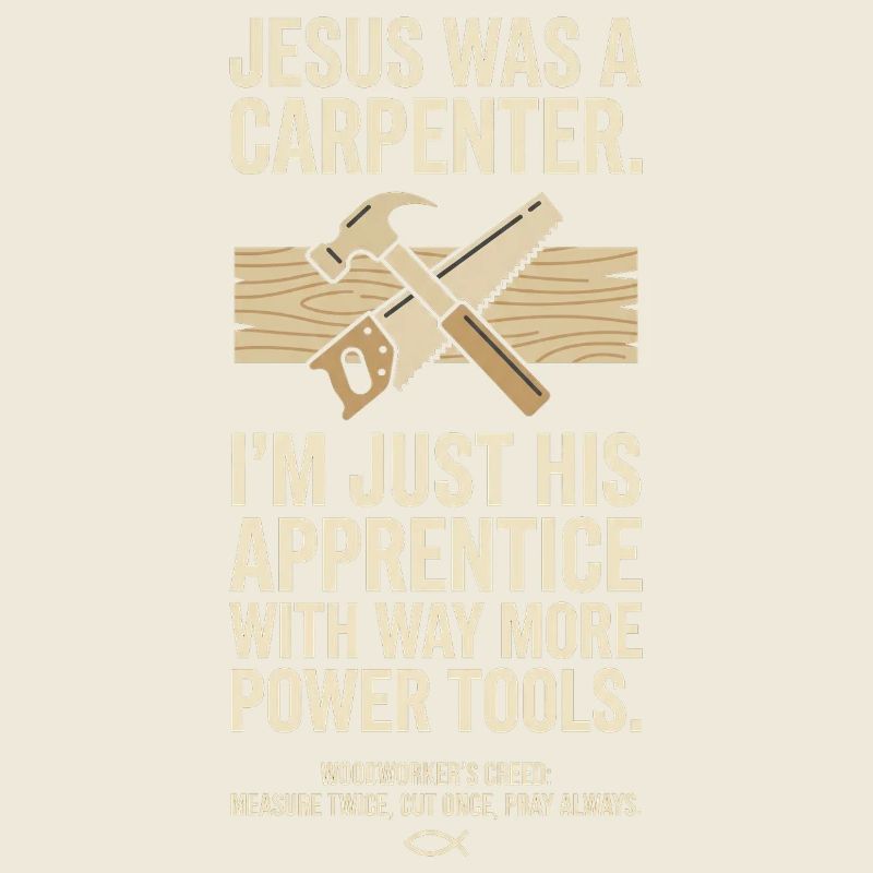 Funny Jesus Carpenter Apprentice Woodworker Creed