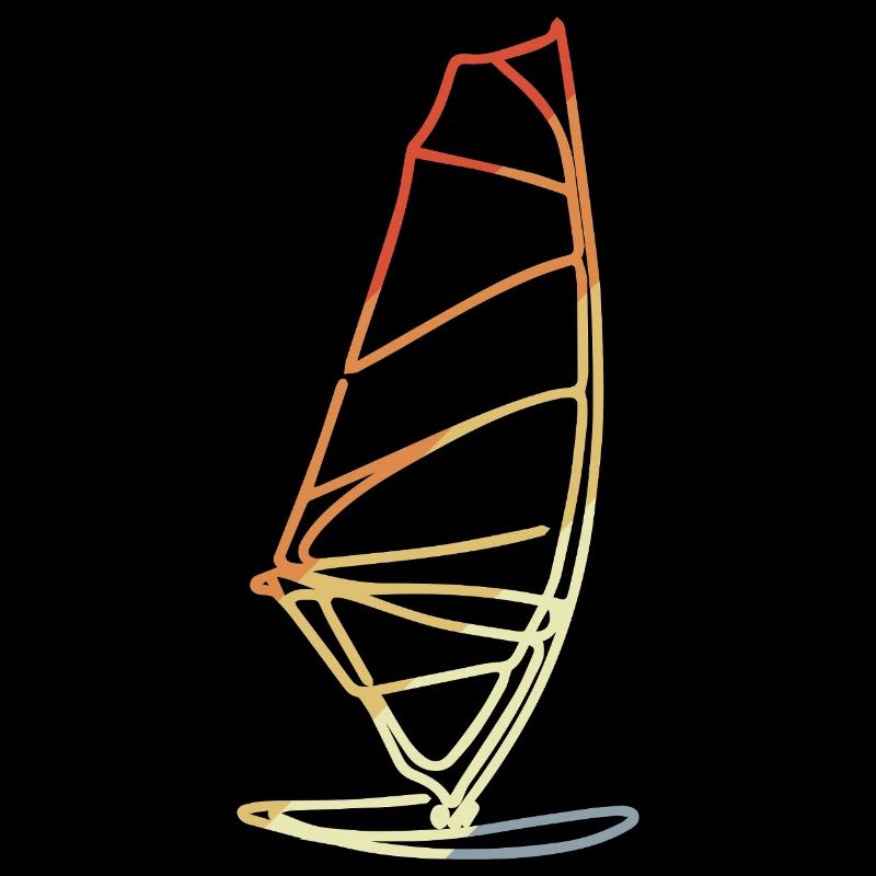Windsurfing in retro style