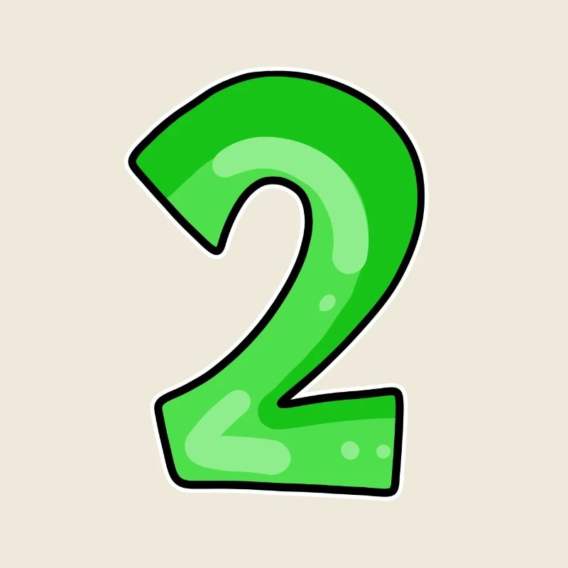 Two - 2 - Number Number