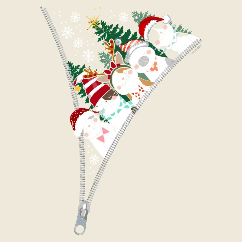 Noel fermeture éclair chats