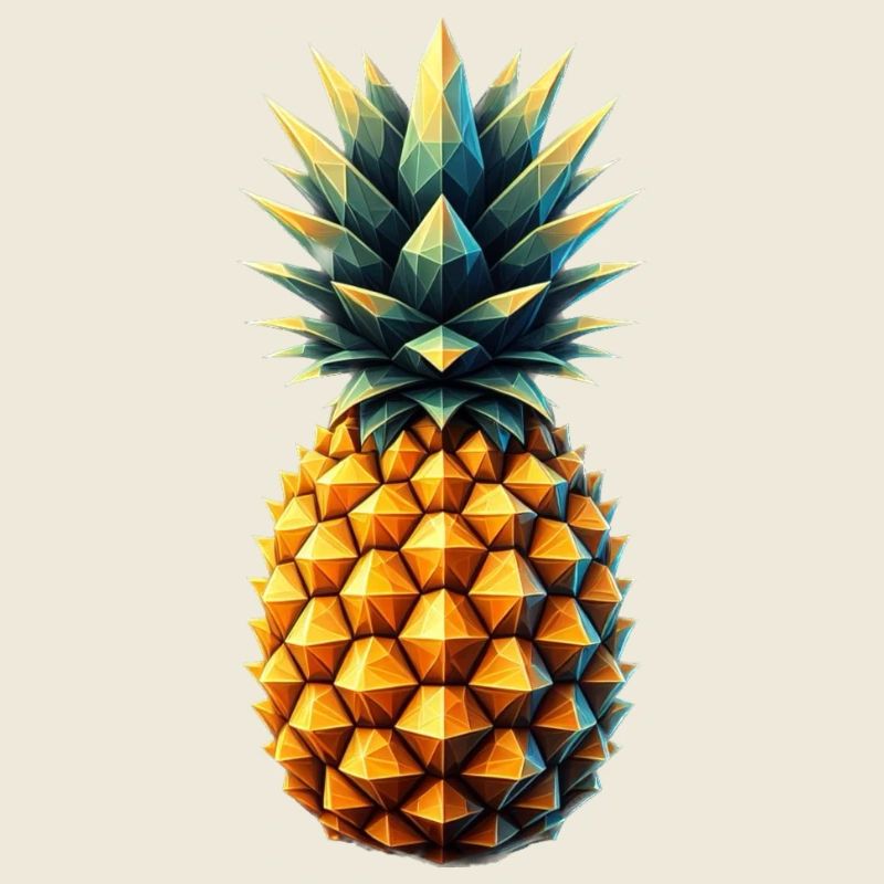 Ananas im Polygon-Stil