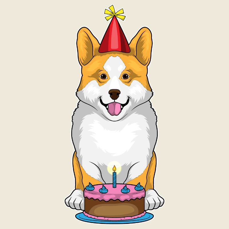 Corgi Birthday Cake