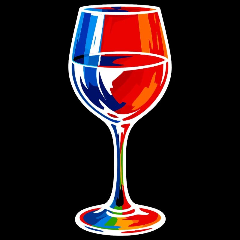 Colorful Wine Glas