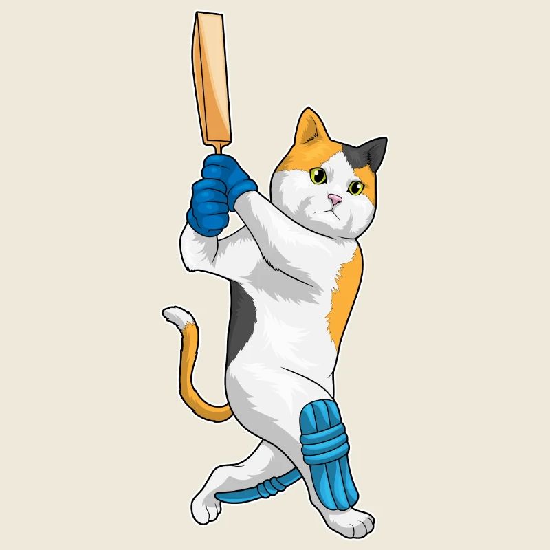 Katze Cricket Cricketschläger