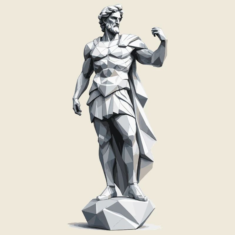 Dieu grec - Design Low Poly