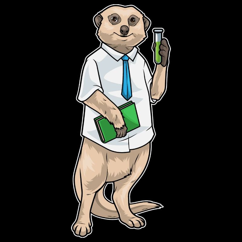 Suricate Professeur de chimie Tube à essai