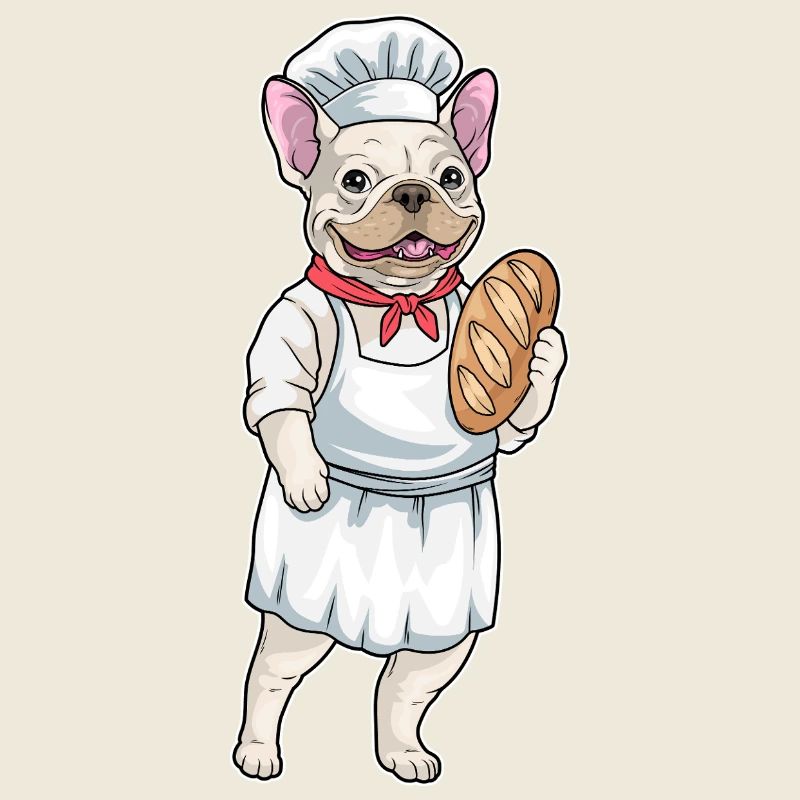 French Bulldog Baker Bread