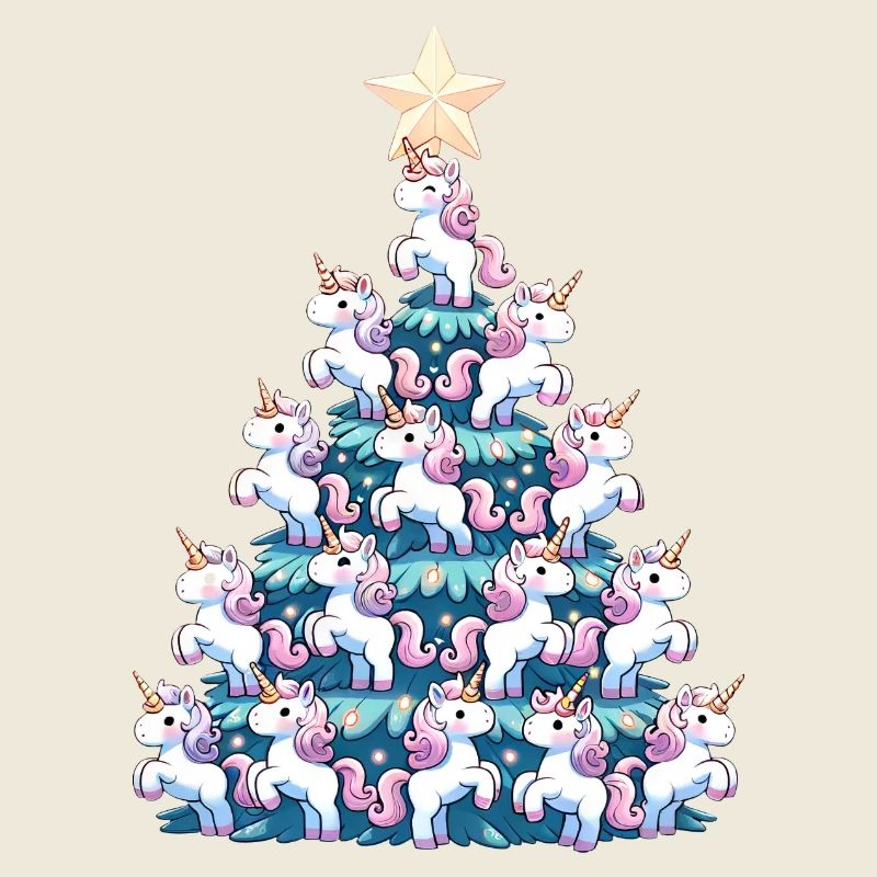 Unicorn Christmas Tree Design