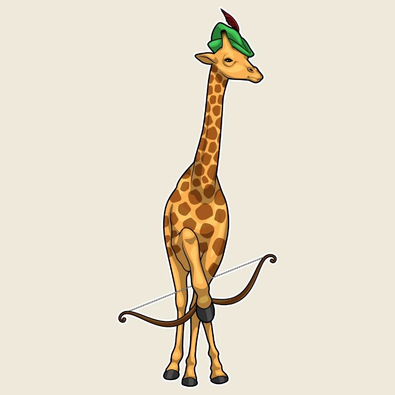 Giraffe Bogenschütze Bogen