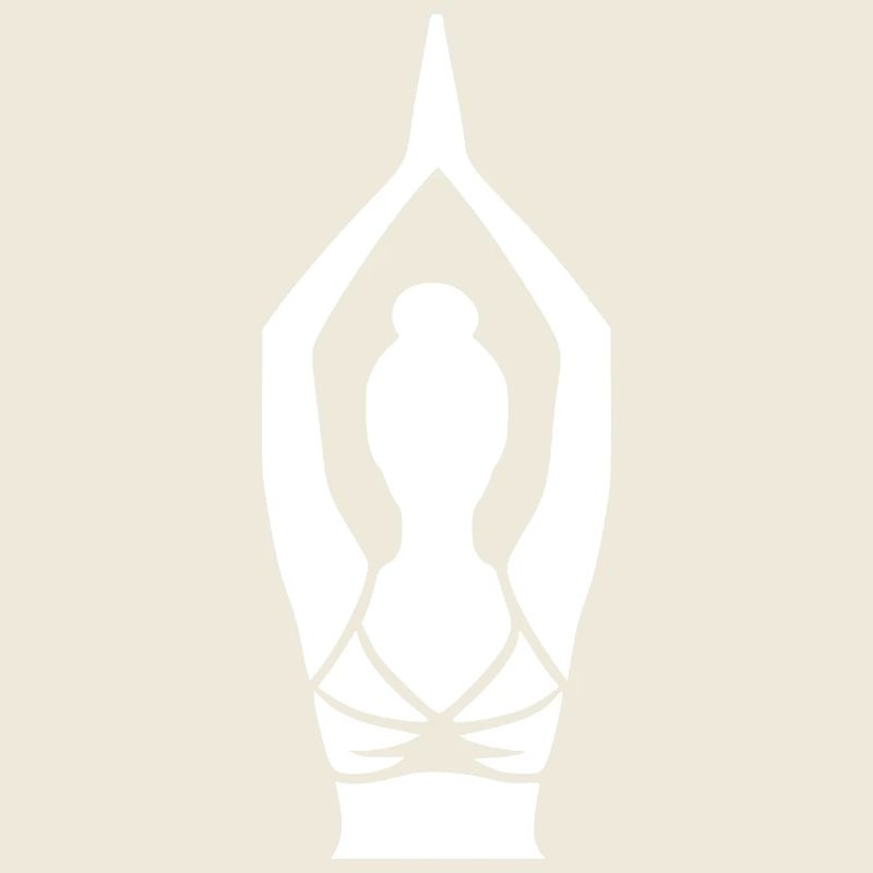 Simple Yoga Silhouette Focus Breathing Technique