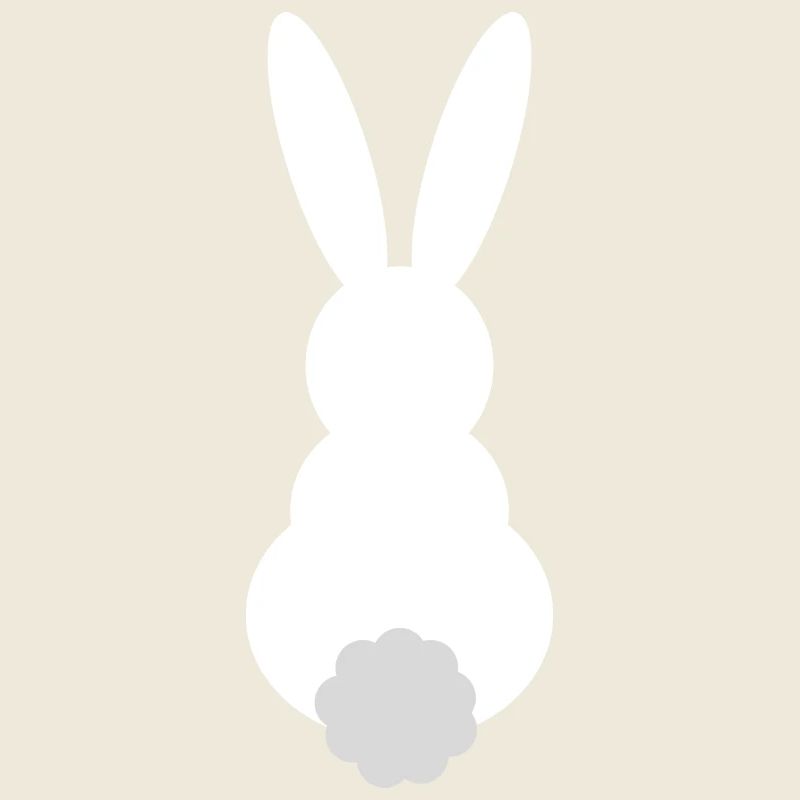 Silhouette de lapin avec une queue duveteuse