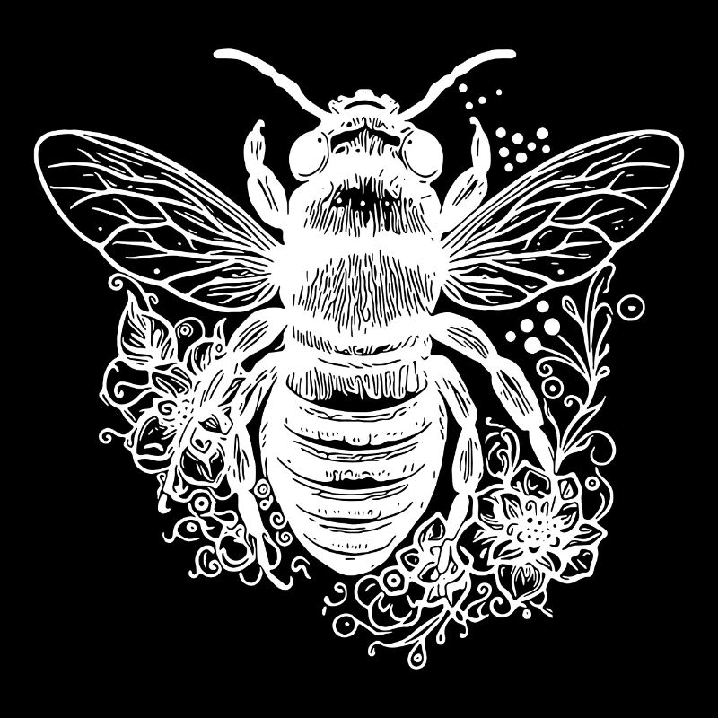 Abeille volante parmi les fleurs fleurs