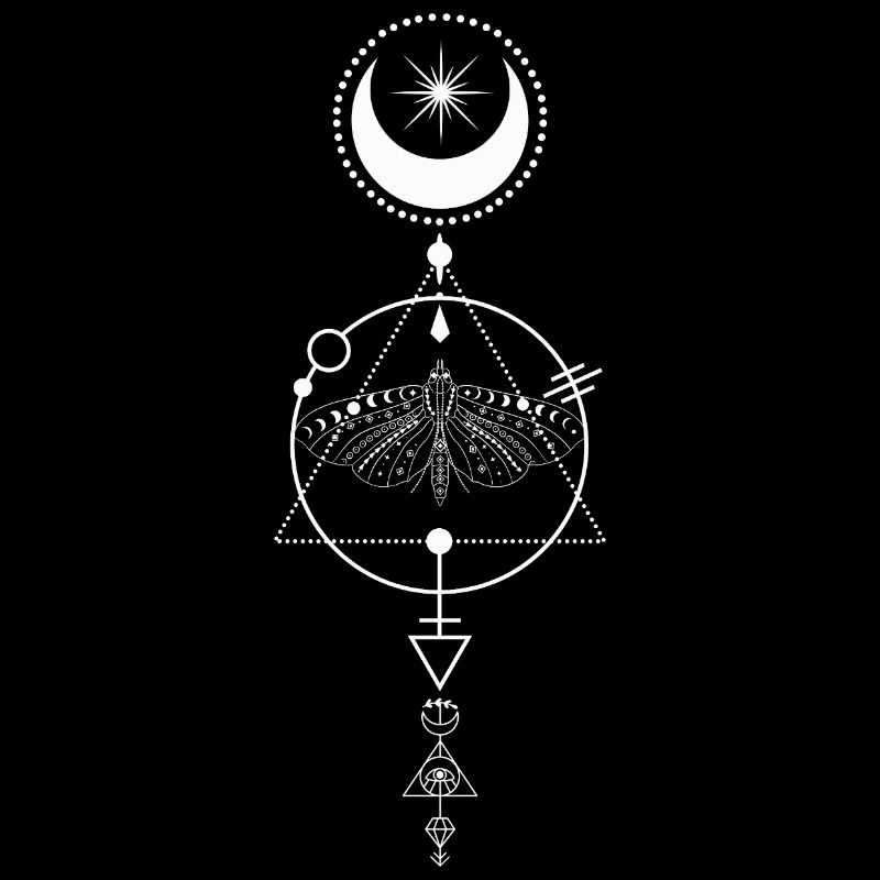 Celestial Moth Alchemy Glyph