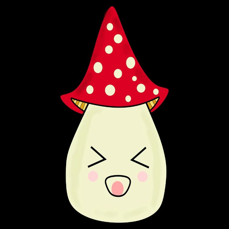 Champignon mouche agaric rouge avec visage