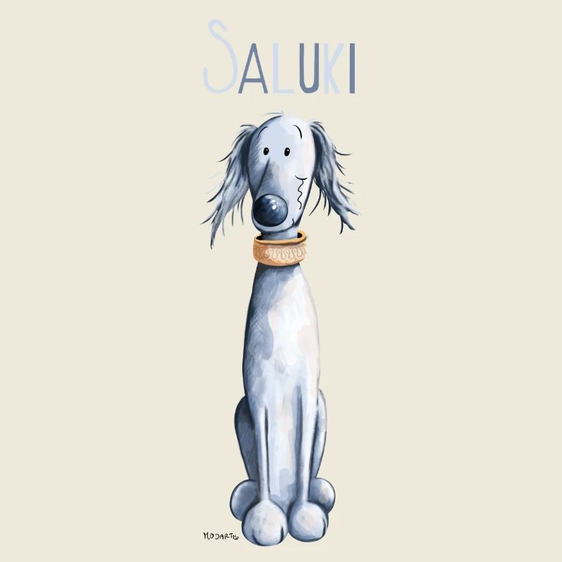 Da sitzt ein Saluki